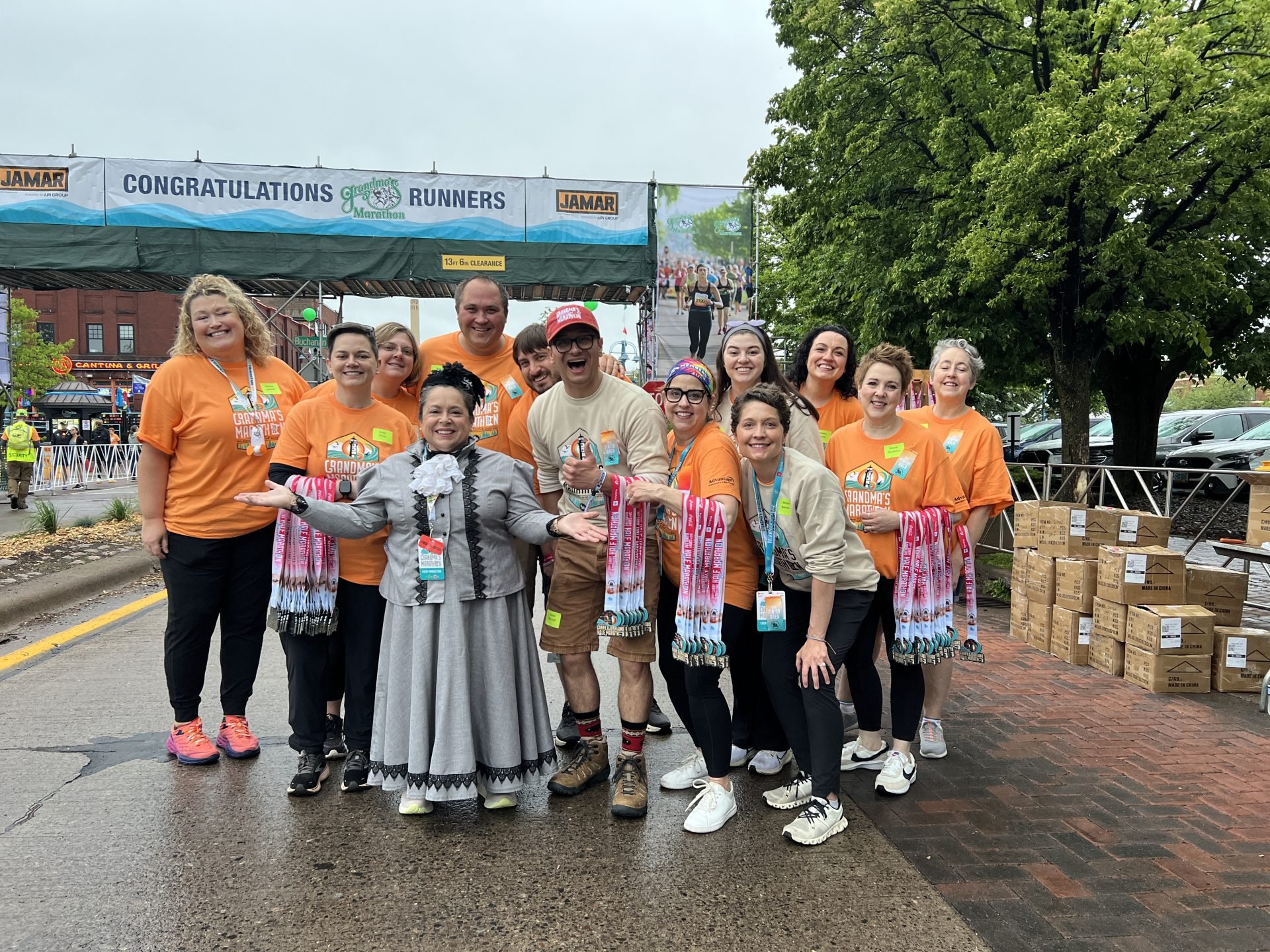 Grandma's Marathon Finish Line Volunteers - Members Cooperative Credit Union